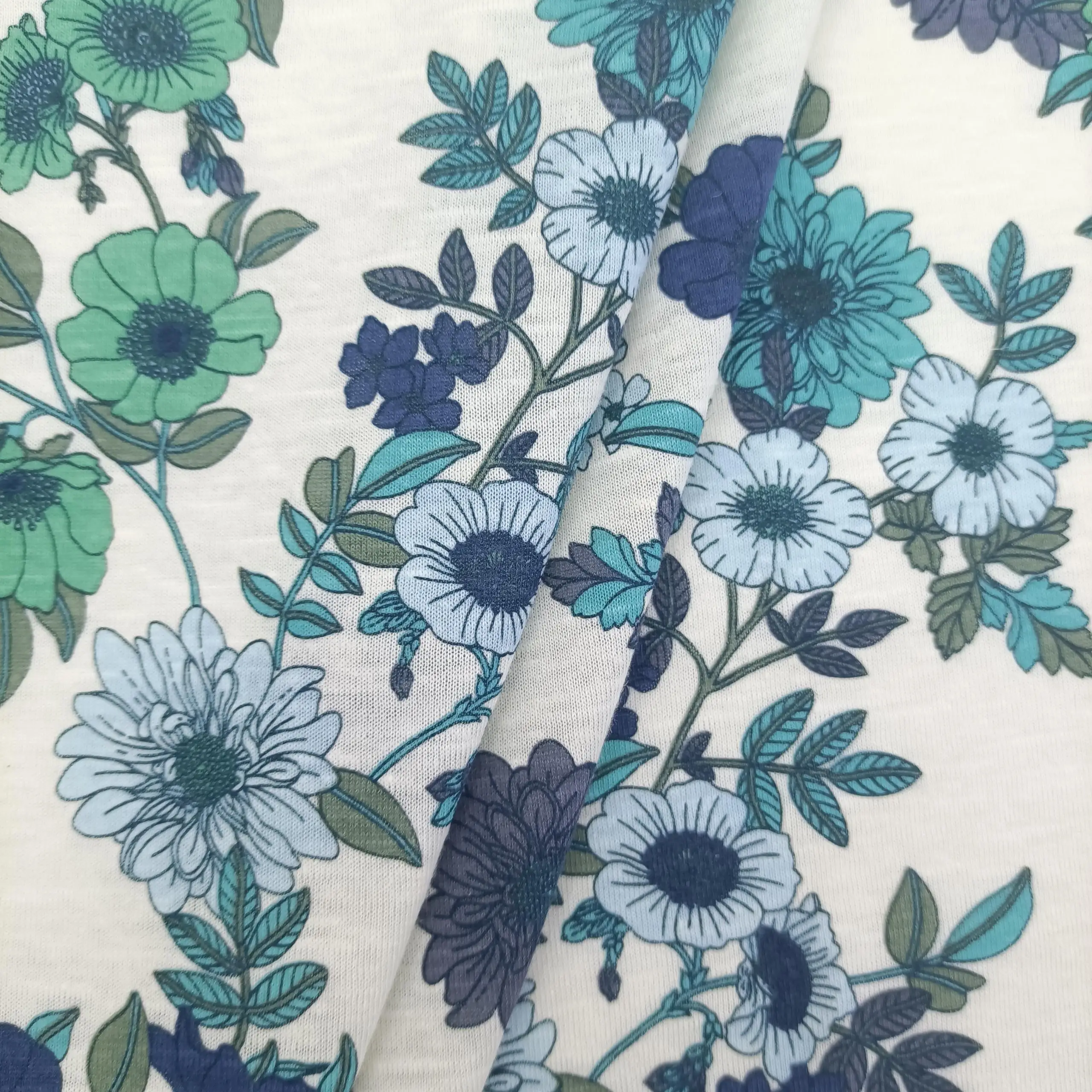 Fashionable High Quality 140 Gsm Linen Jersey Fabric Jersey Fabric T-Shirt Printed Linen Fabric