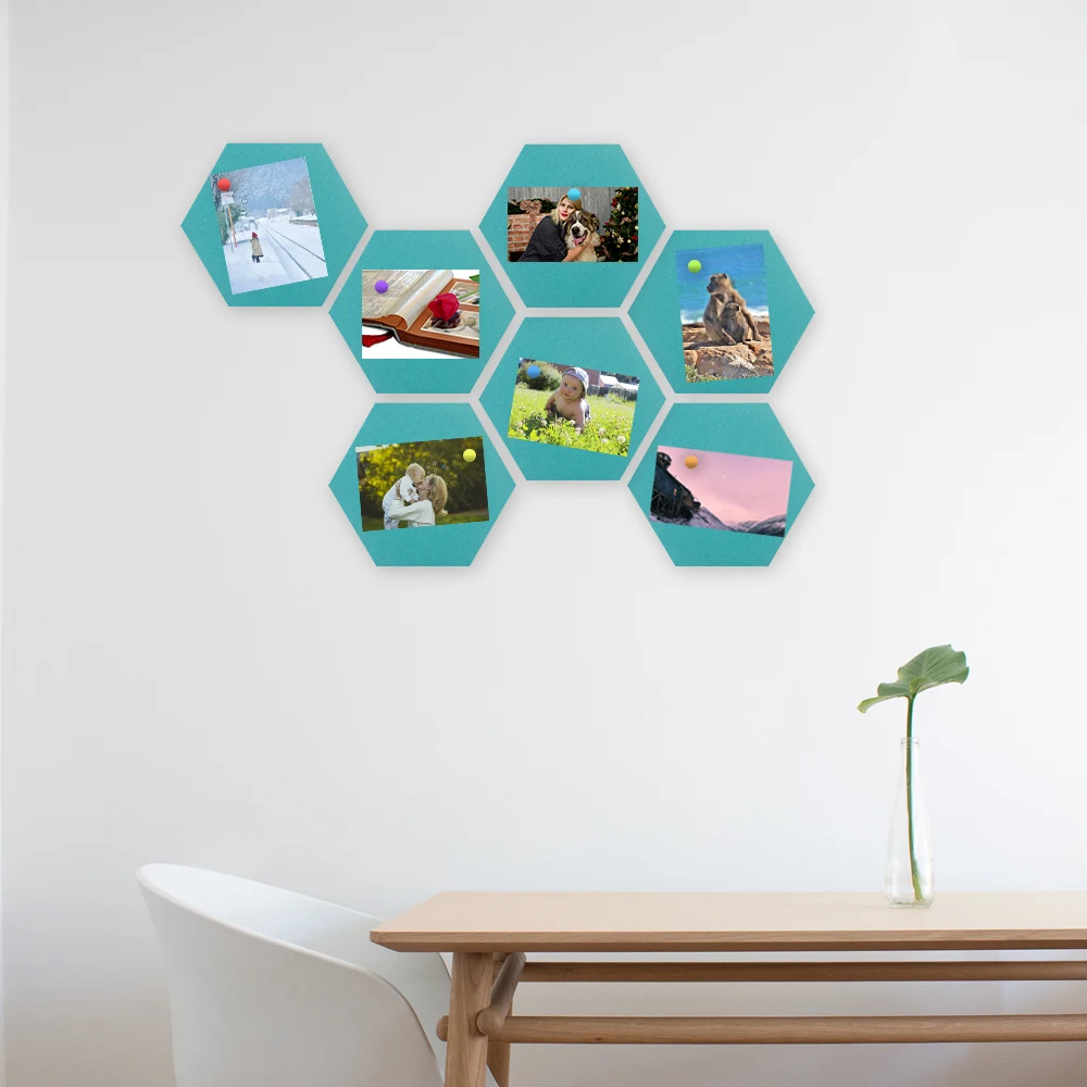 Домашний декор фетровая доска для плитки самоклеящаяся настенная объявлений шестигранная с нажимным штифтом Настенный