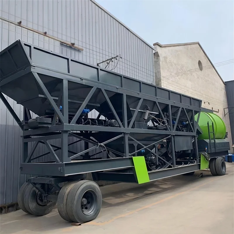 Low Cost 50M3/H New Main Electric Engine Modular Design Transit Mix Mobile Concrete-Mixing Plant In China