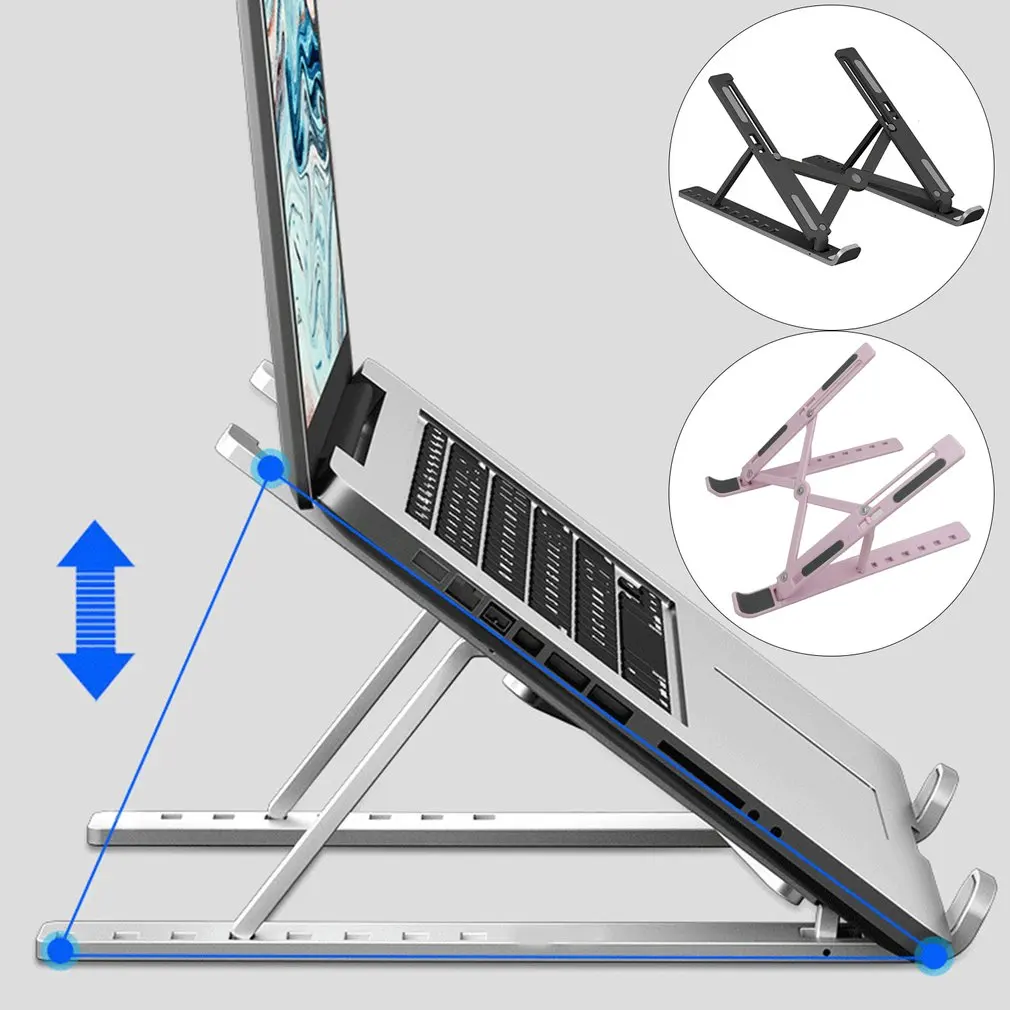 Cheap New Plastic Adjustable Laptop Stand Notebook Foldable Stand ABS Lightweight Bracket Laptop Holder Tablet Notebook Bracket