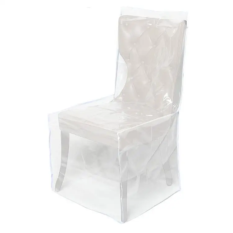 
pvc dining chair cover dining table conjoined universal simple dining package chair transparent dust cover 