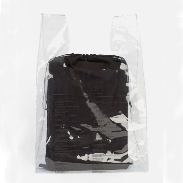 red polyvinyl pvc oversized waterproof plastic shopper bag handbag