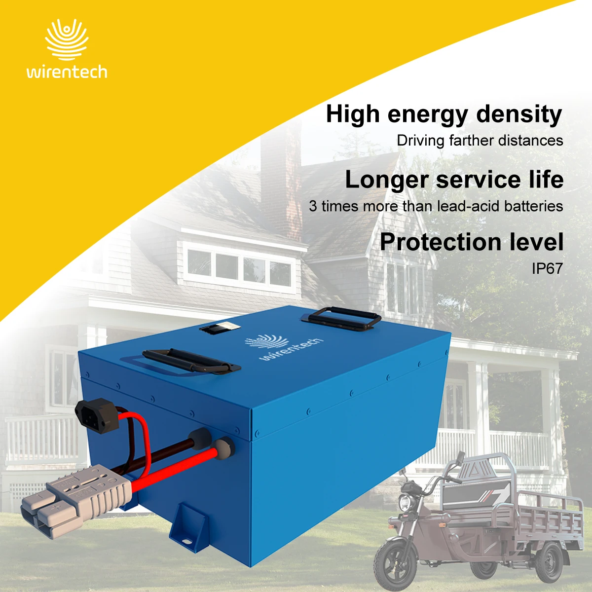 OEM electric tricycle 36V 48V 60V 72V lithium ion battery 20Ah 30Ah 50Ah