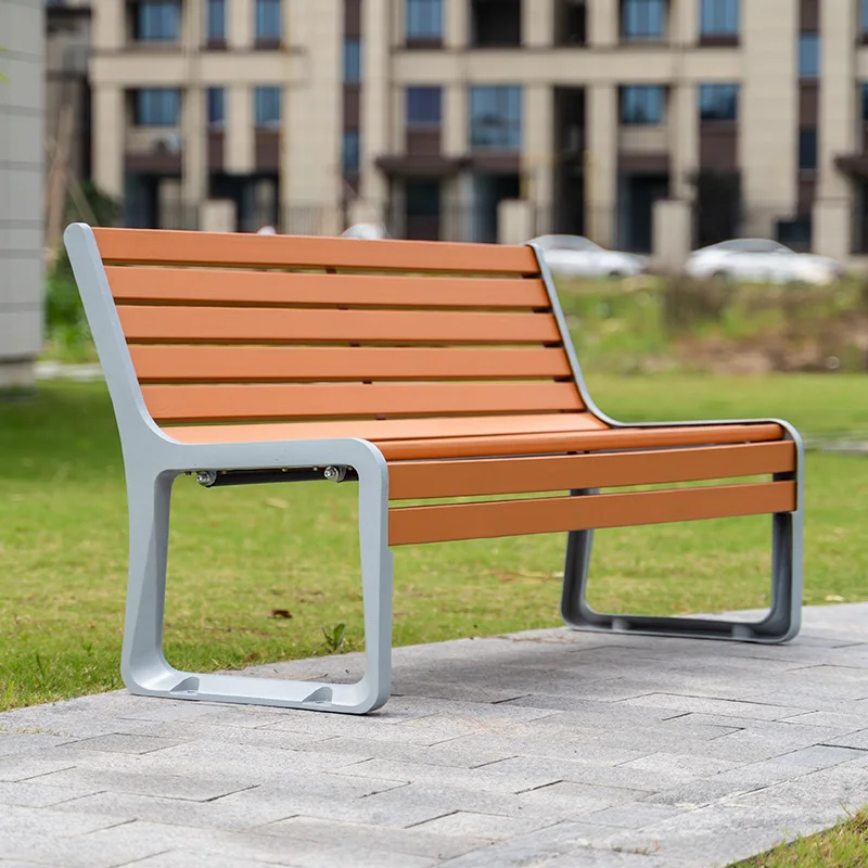 Durable Rain-proof Sun-Proof Aluminum Plastic Wood Patio Furniture Outdoor Park Bench Seat Street Bench