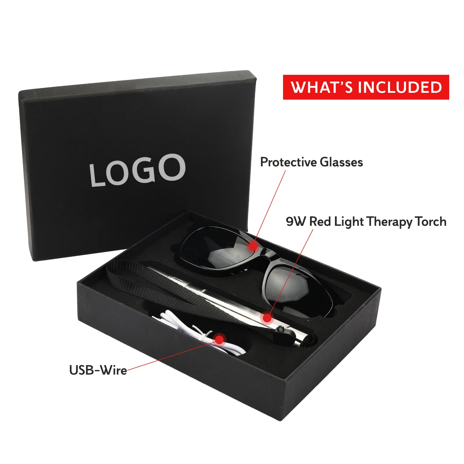 Infrared Flashlight Hot Infrared Light 3 Pcs Wick 630 660 850 Red Light Flashlight Customization