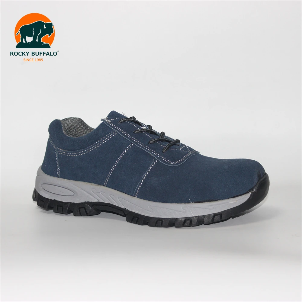 Rocky Buffalo Quality Products Customizable Suede Leather Industrial Steel Toe Safety Shoes Working Shoes for Men