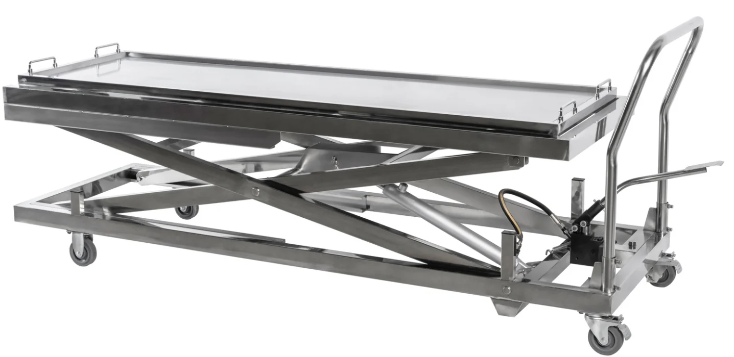 
ROUNDFIN Separate body tray of S.S304 Medical Mortuary Body Lifter Coffin Trolley 