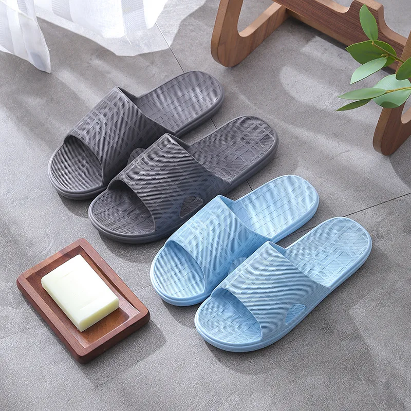 baiyi Wholesale bathroom slippers female hotel indoor non-slip soft bottom couple slippers