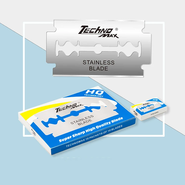 Универсальная двойная безопасная бритва острые лезвия из нержавеющей стали сменные для классической бритвы 10 шт. в 100 упаковке