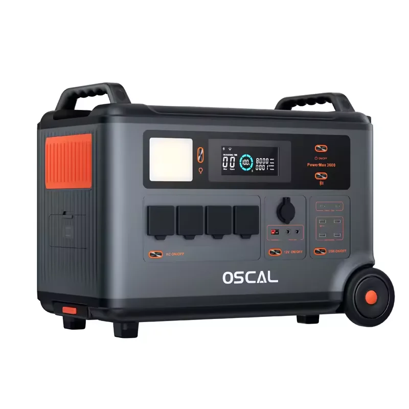 Oscal Portable Power Station Power max 3600 LiFePO4 57600Wh 1600W Solar Panel EU US JP Warehouse Power Station Easy Carry Oscal
