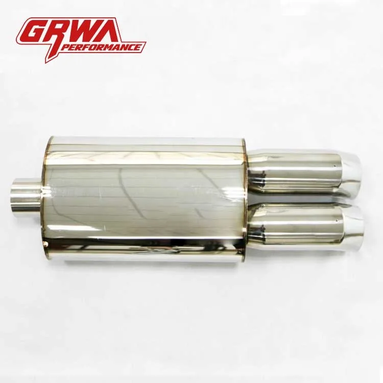 Универсальный нержавеющая сталь, другие автозапчасти, автомобильный резонатор, квадратный двойной задний глушитель, выхлопной наконечник