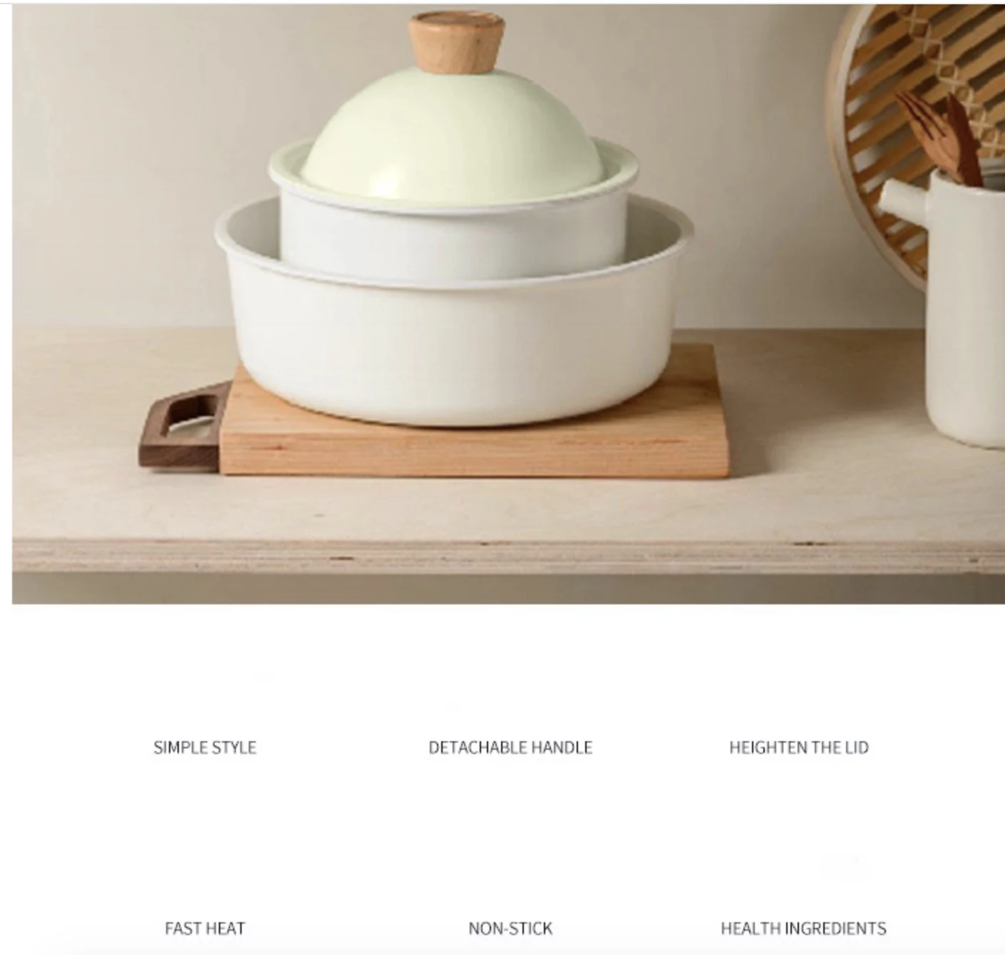 creator cookware set with  Removable Handle