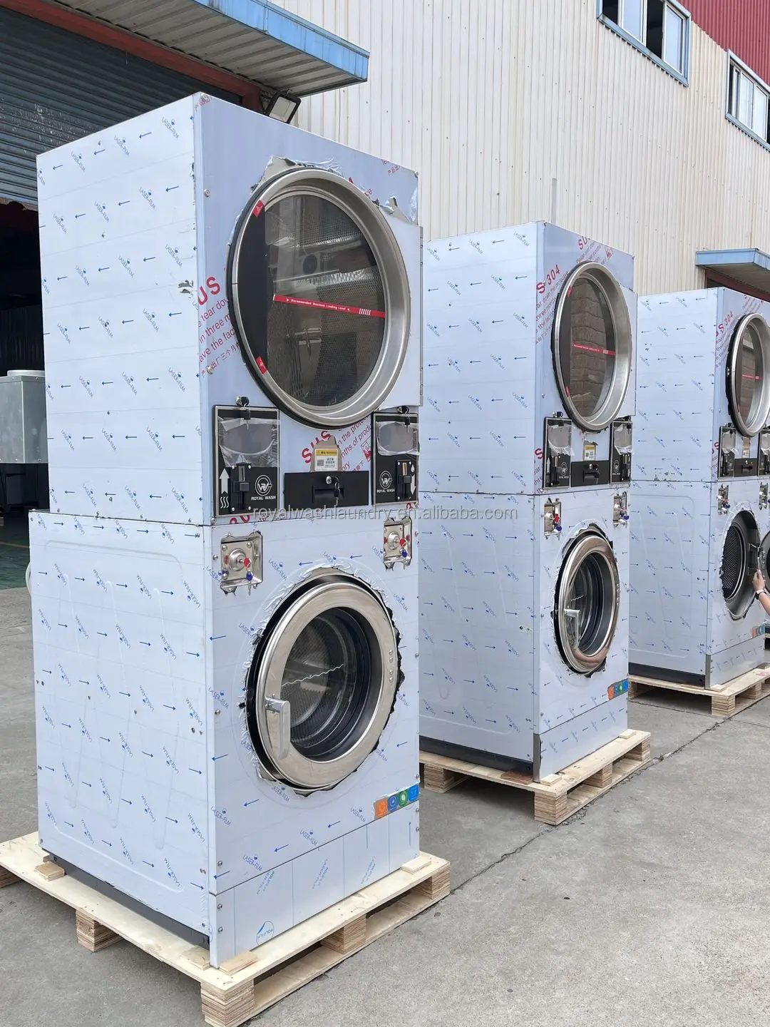 washing machines and drying machines Coin Operate Washer And Dryer for Laundromat Self Service