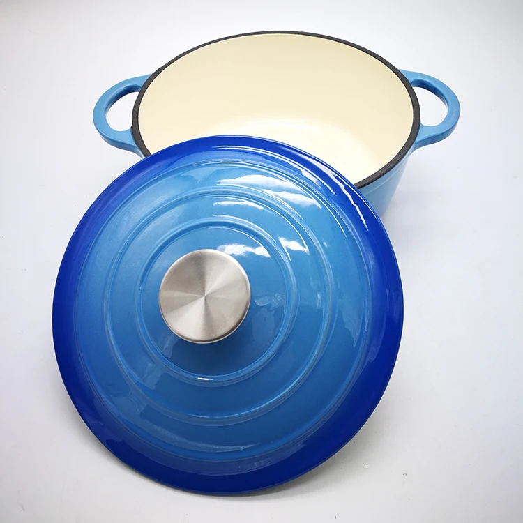 
Fashion Round Edge Cookwarel Casserole Enamel Cast Iron Cooking Pot 