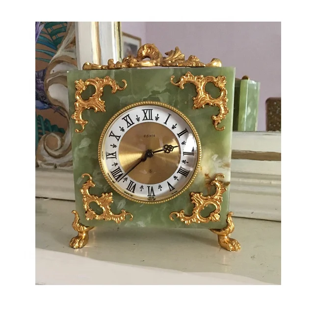 Hot Selling Bright Green Marble Clock In Cheap Price Available In Pakistan