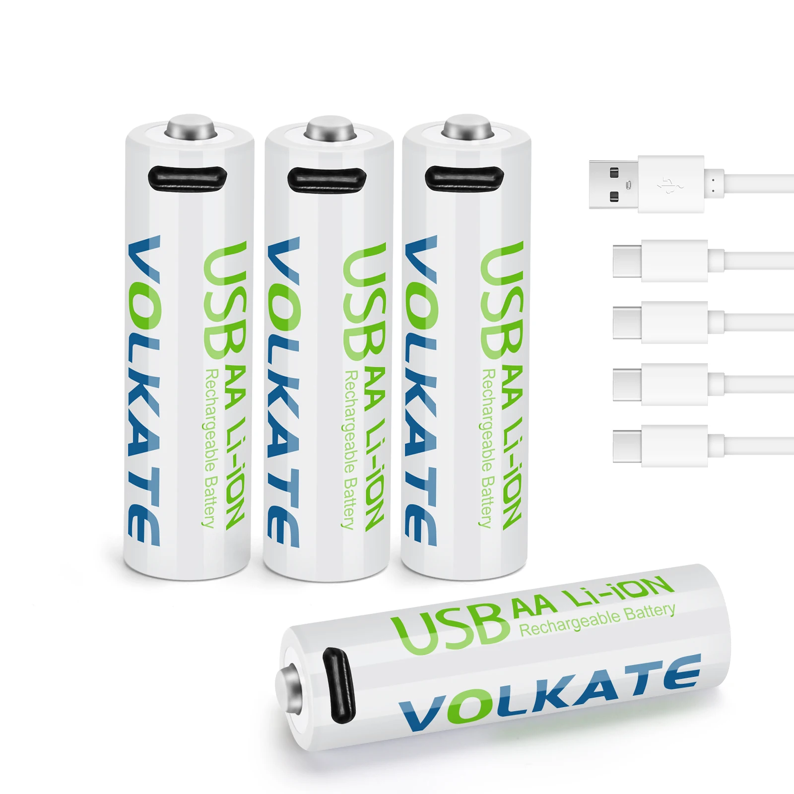 4000mwh 2666 мАч AA перезаряжаемый литий-ионный аккумулятор USB/Type C Быстрая зарядка 1 5 В Двойной с зарядным кабелем