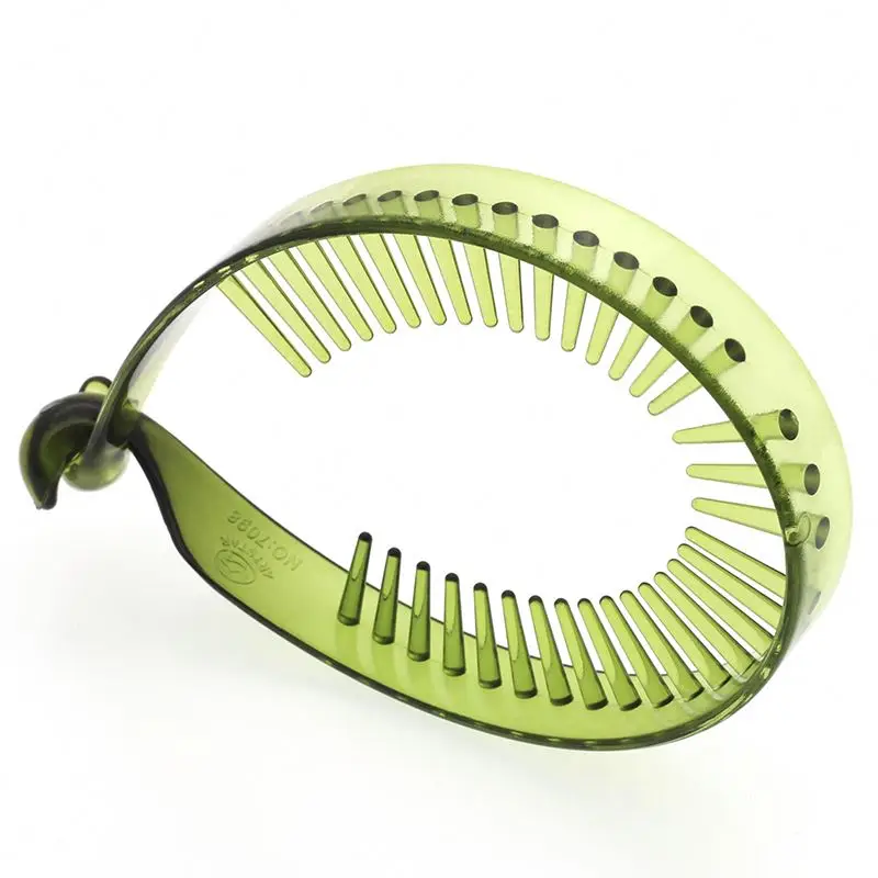 Hot Sale Round Flexible Plastic Hair Barrettes