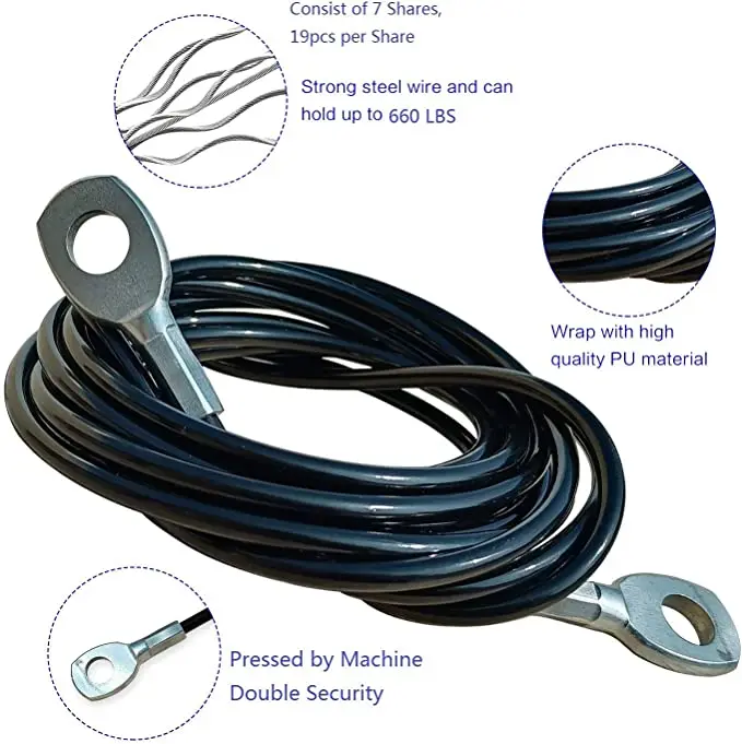 Fitness Replacement Gym Cable Cable Attachments for Home Gym Equipment Pulley Machine Accessories