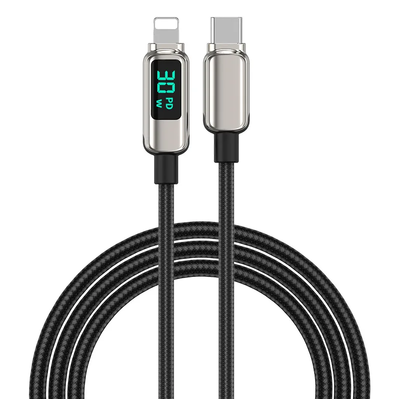 OEM сервис фабрика C T L цинковый сплав 18 Вт pd 20 Вт pd Плетеный usb-кабель для передачи данных быстрое зарядное устройство 1 м кабель
