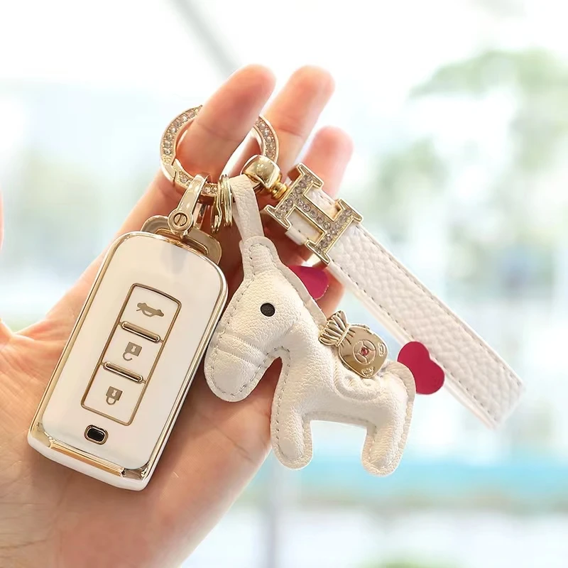 Free Sample For Mitsubishi Car Key Case 18 19 For Outlander Xinjinxuan ASX Pajero Jinchangyi Goddess Cute Bag Buckle Keychain