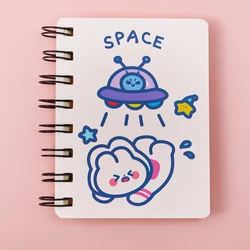 Free sample custom Astronaut rollover coil book student portable pocket loose-leaf notepad mini notebook A7 small book