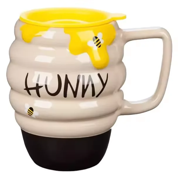 Lovely Honey Pot Custom Design Promotion Gift Ceramic Travel Mug Milk Mug Beer Coffee Cup Wholesale Personalized Mugs