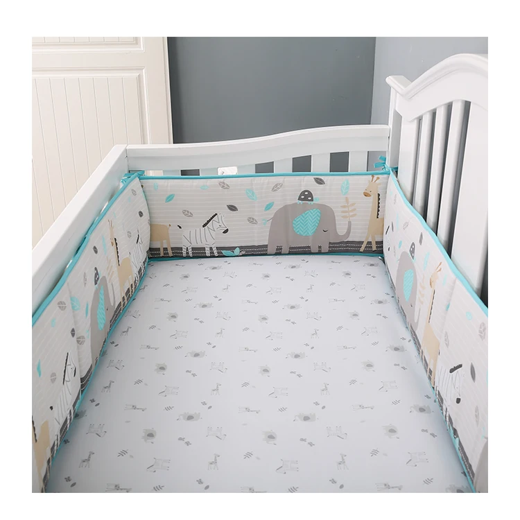4Pieces Baby Cot Bedding Bedroom Products Foldable Babies Bed Crib Set Bedding