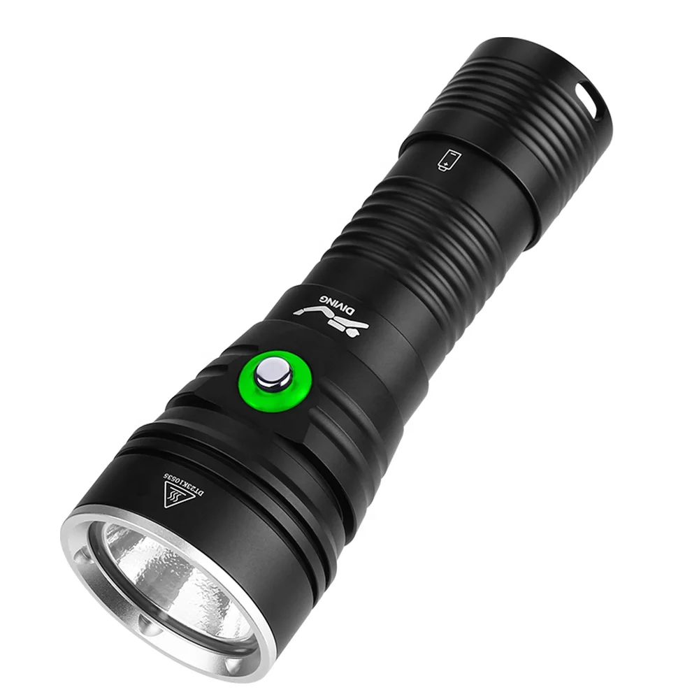 Asafee xhp70 LED Dive Diving Light Waterproof Underwater DA15 Durable Non-slip Fisherman Flashlight Rechargeable Torch lamp