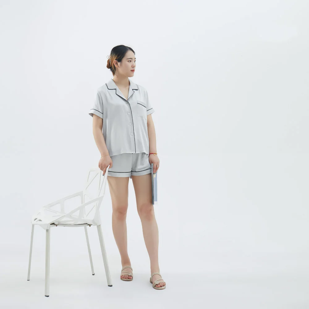 Manufacturer Recommend 300TC customized Short Pajamas with Bamboo Fiber