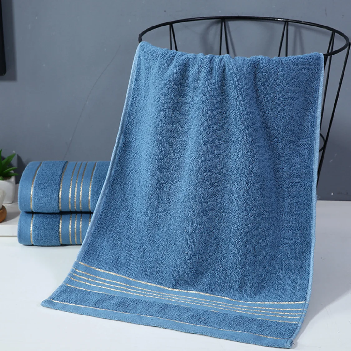 Newest custom comfortable good quality bath 100% cotton Face bath towels set for home and hotels