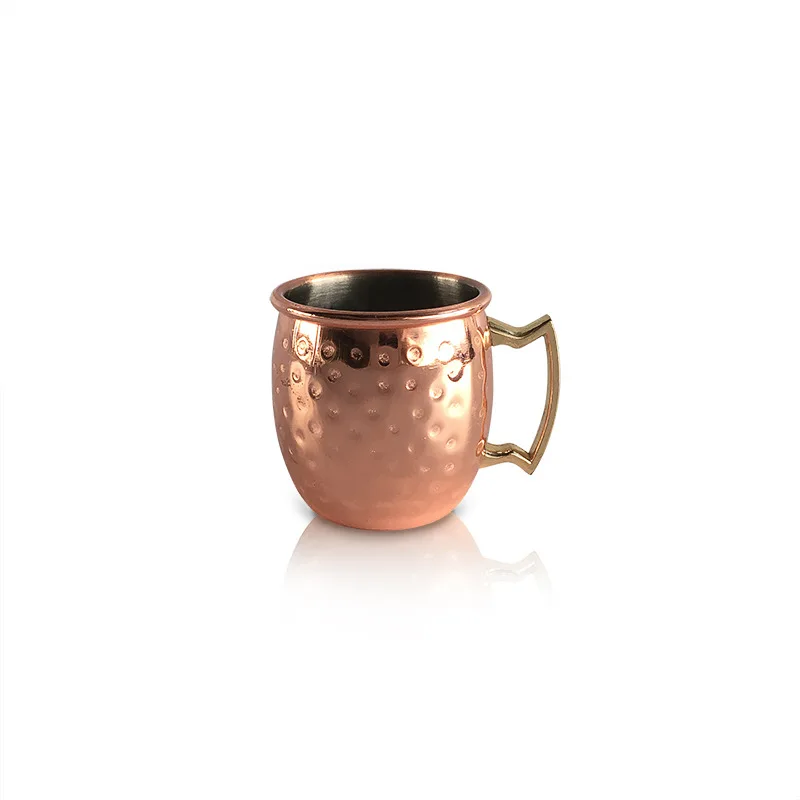 Moscow Mule Mug 500ml Copper Hammered Plating Stainless Steel Inside Lining Handcrafted  Brass Mugs for Cocktail Beer Cup