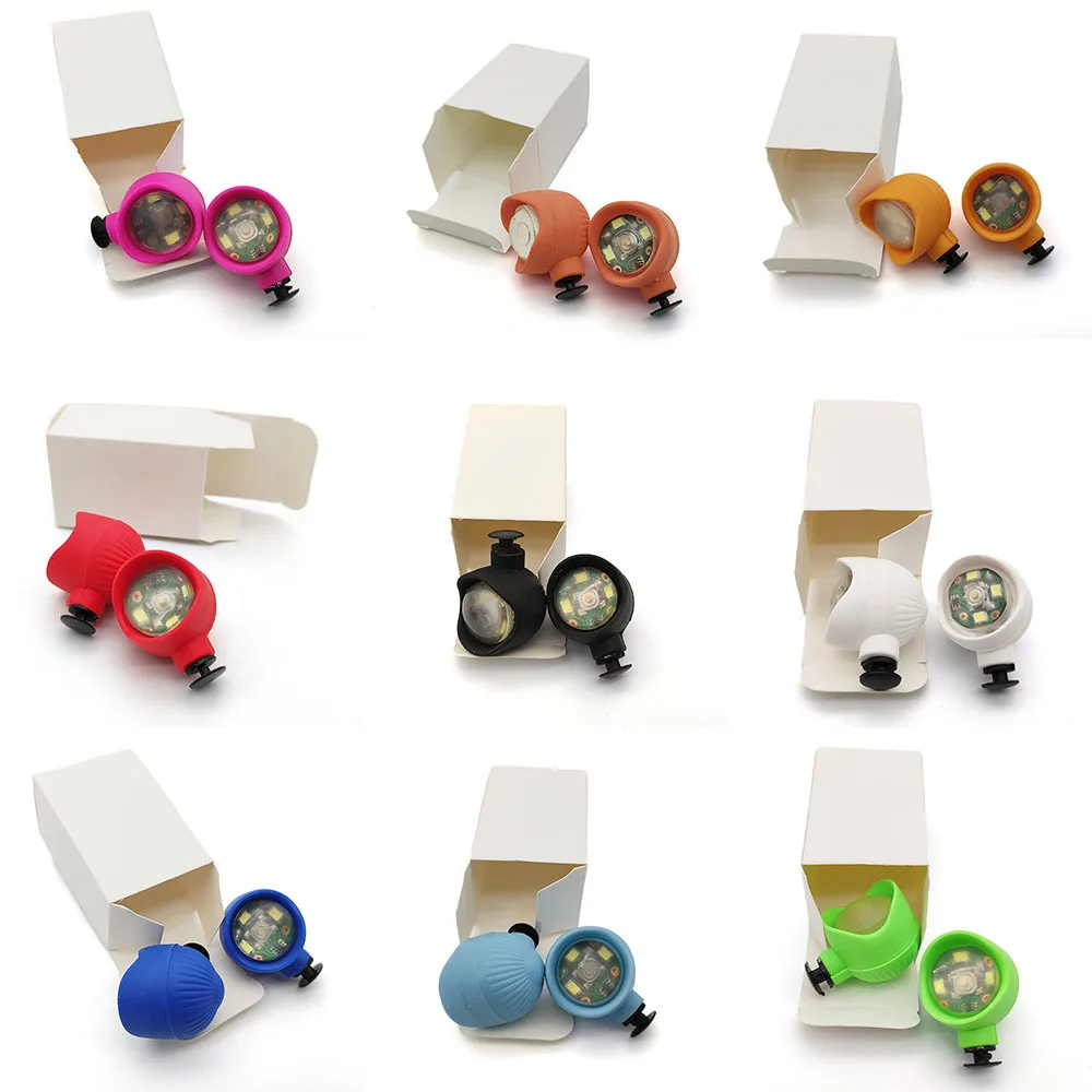 plastic outdoor lighting accessories hiking camping warning clog light  Led Shoe Light Hole HeadLight shoes charms headlight