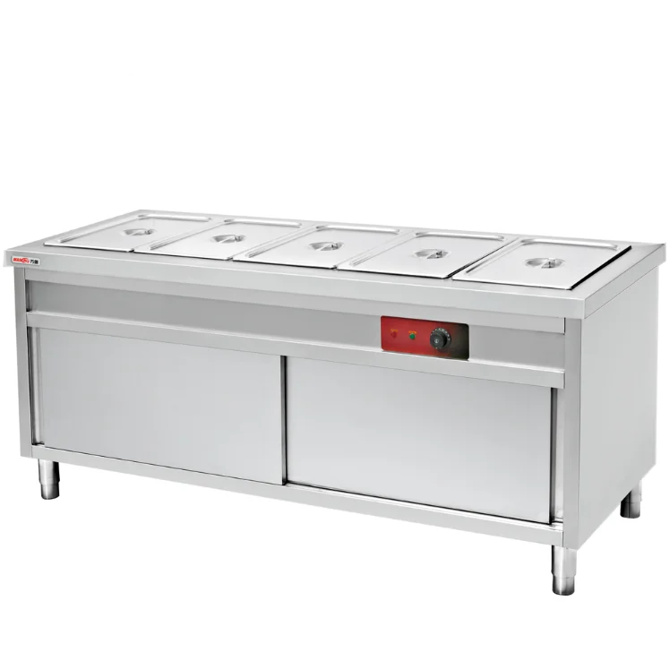 American Fast Food Buffet Food Warmer Steam Table Counter Restaurant Equipment Commercial Electric Bain Marie Display Cabinet