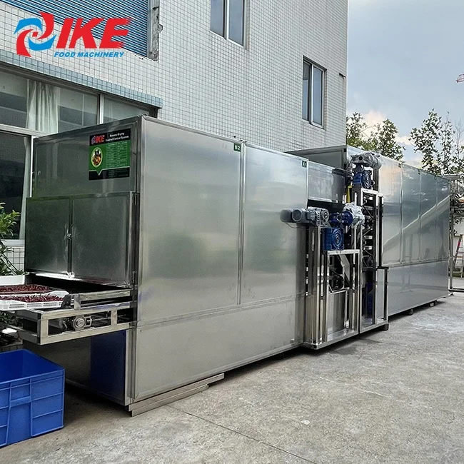Potato continuous conveyor tunnel dryer for vegetable production line