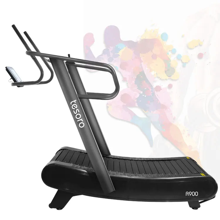 Newest Magnet Resistance manual treadmill fitness curved treadmill price non motorized running machine commercial treadmill