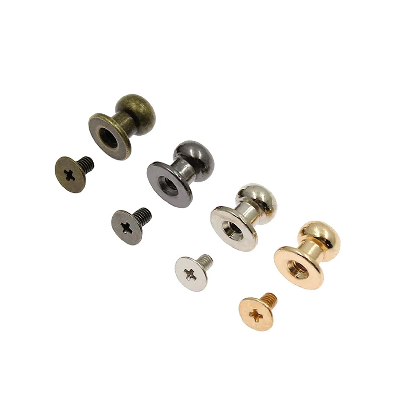 Factory Direct Sales Metal Round Head Rivets For Handbag Double Round Studs Spikes Rivet For Leather Bag Decorative Button