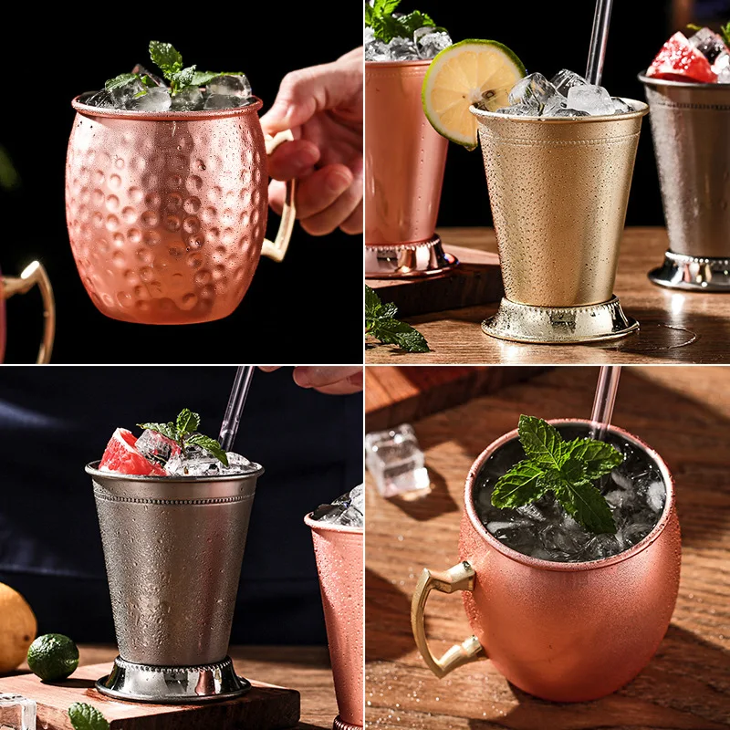 Mint Julep Cup Classic Moscow Mule Kentucky Derby Julep Stainless Steel Julep Cocktail Cup