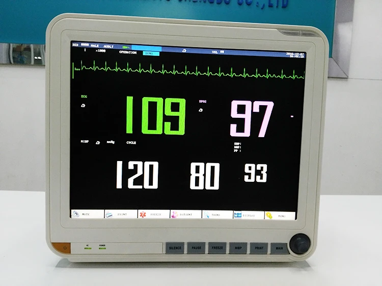 15 Inch hospital medical equipment ICU CCU ambulance multi-parameter patient vital signs screen price