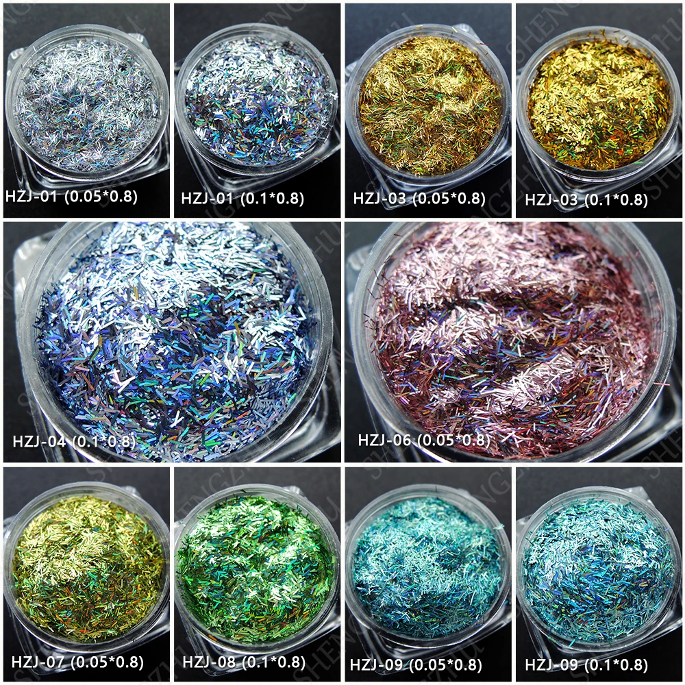 popular HZJ series wholesale r special shapes PET glitters for nail and decorations