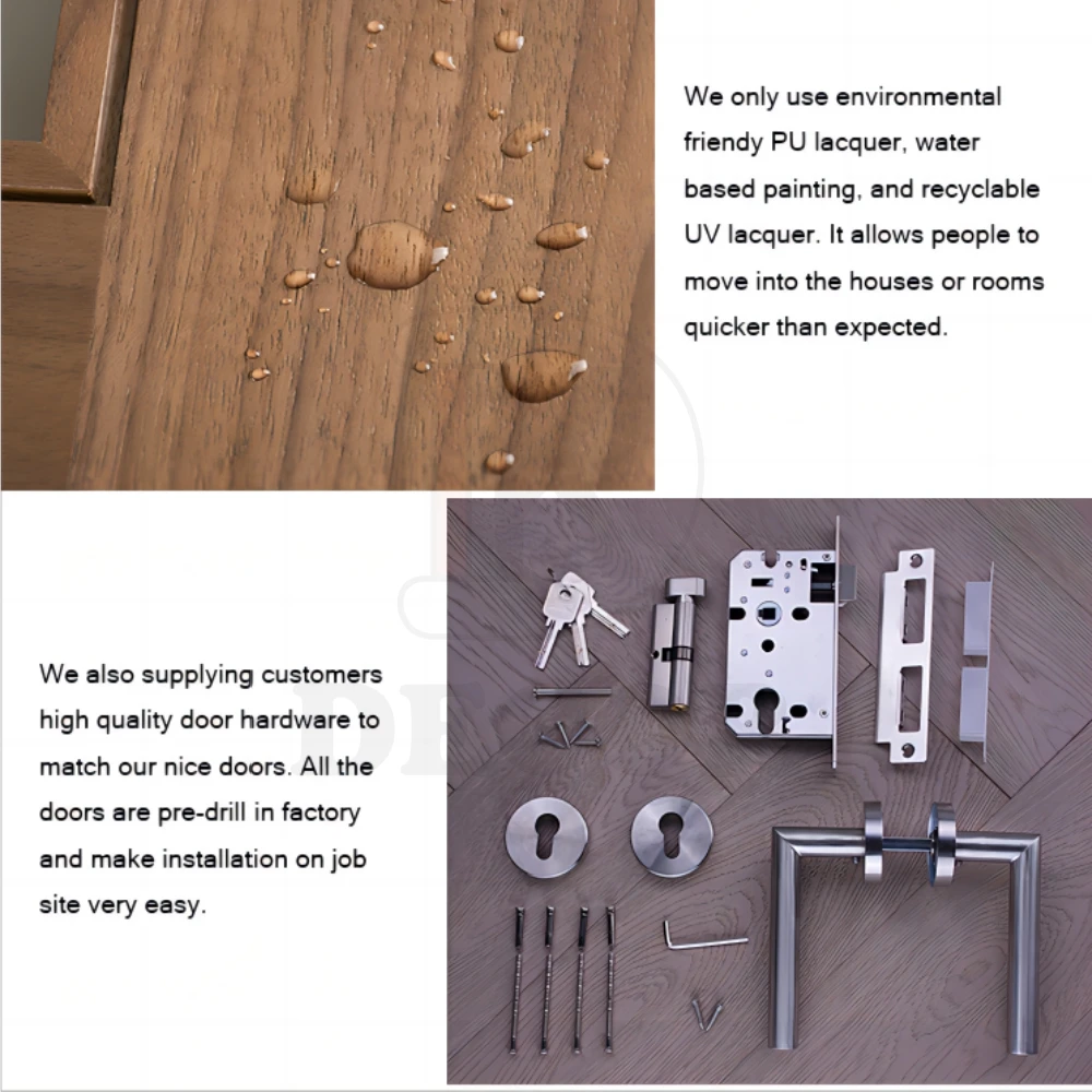 International Style Plain Knock Down Honeycomb Interior Unfinished Moulded Door