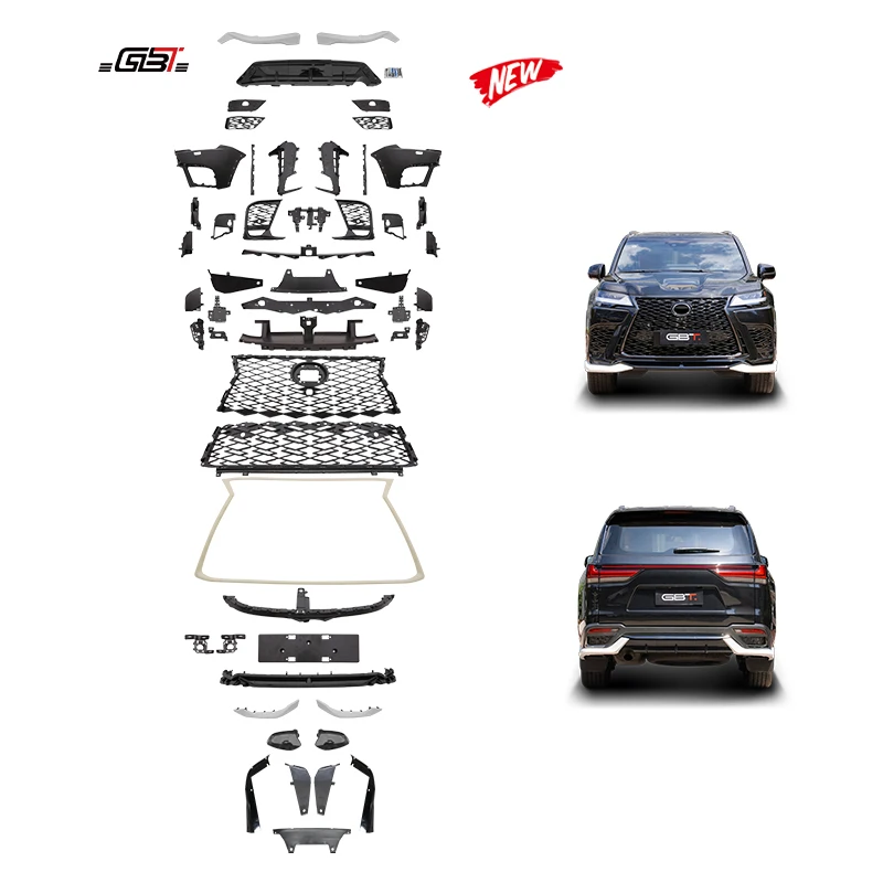 GBT 2024 LX600 Sport Model Conversion Kit Exterior Bumper Grill Accessories For 2022-On Lexus LX 570 Series Model Body Kit