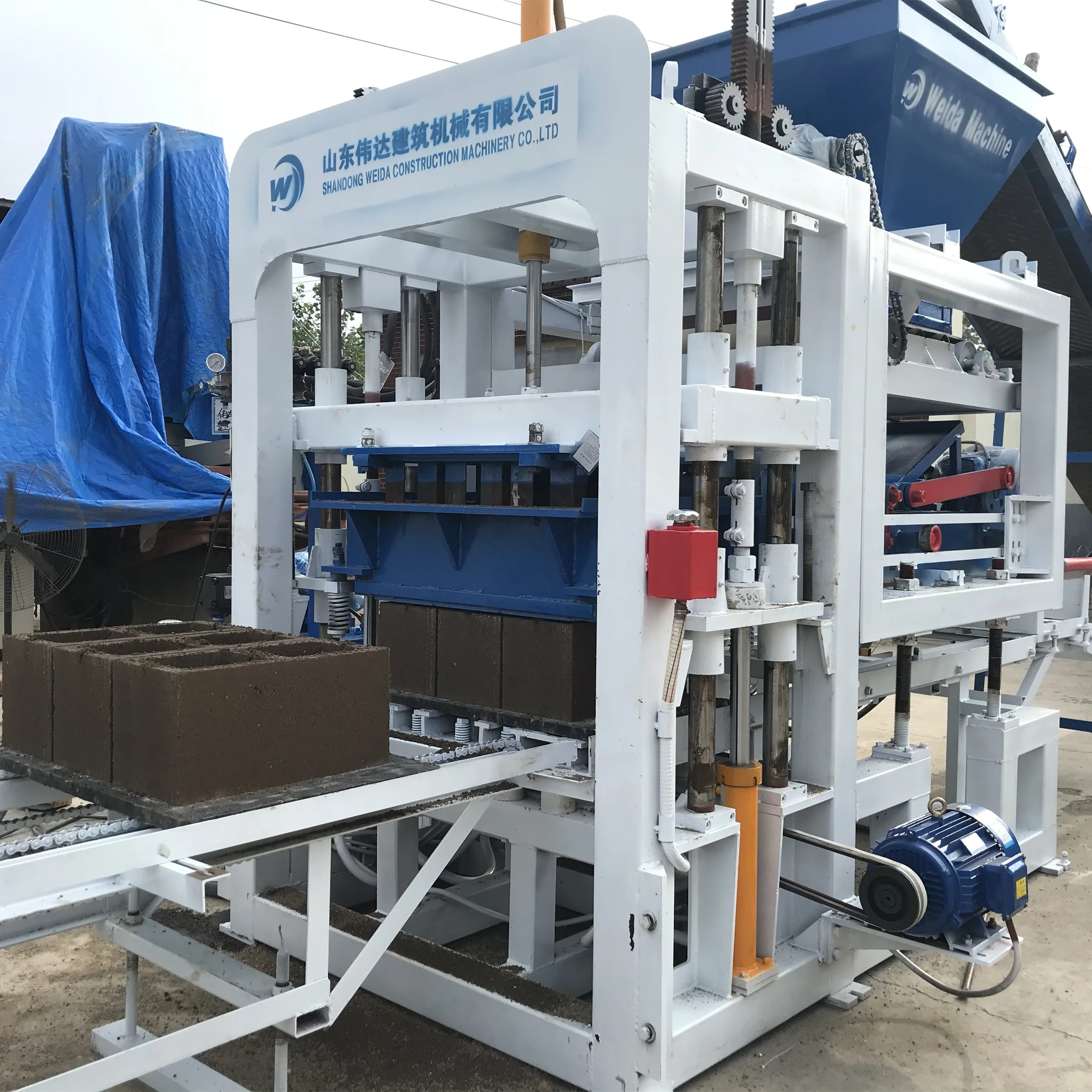 small egg laying hydraulic auto color paven paver interlocking hollow concrete cement brick block making machine