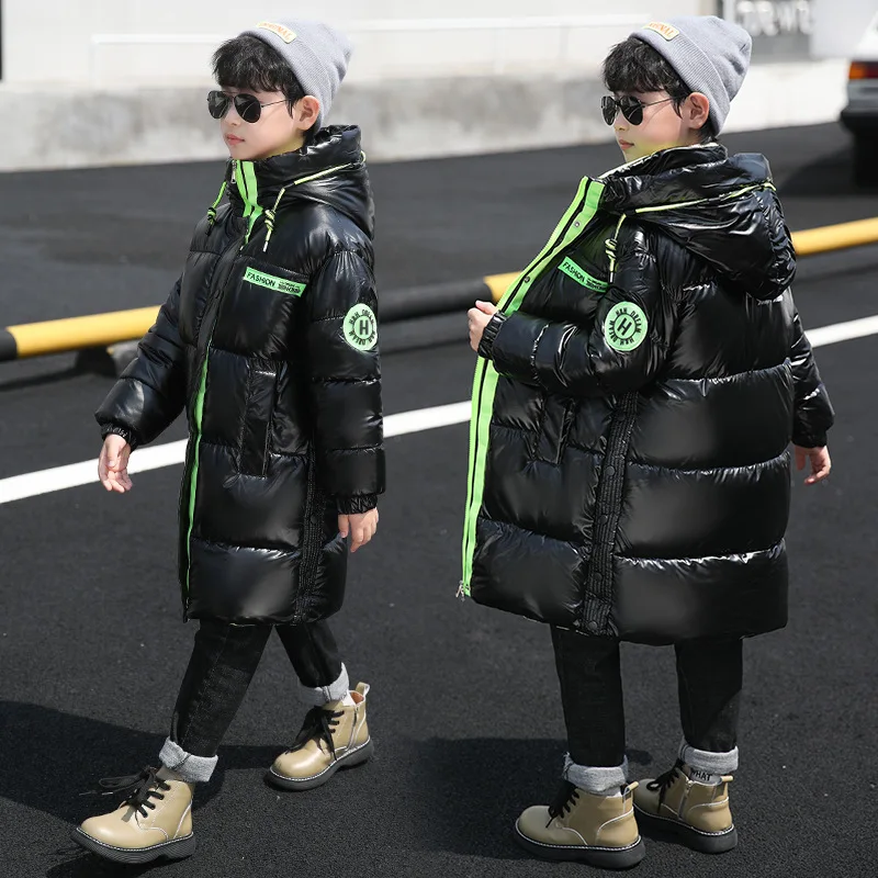 160Cm Coats Black Boy Causal And Jackets Kid Bubble Kids 2021 Pent 13 Years Old Boys Winter Coat