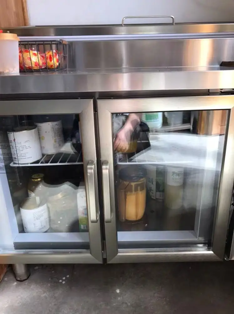 hot sales salad bar display fridge chiller showcase