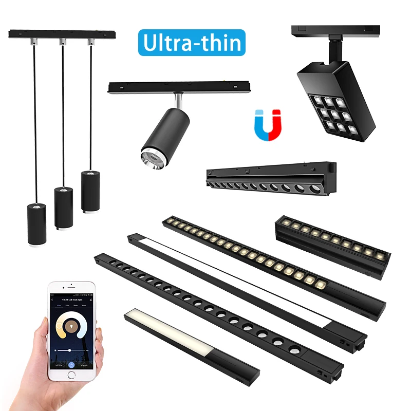 VACE Spot Cct 48V Gold Kitchen Grid Aluminum Body System Pendant Magnet Magnetic Led Track Lights