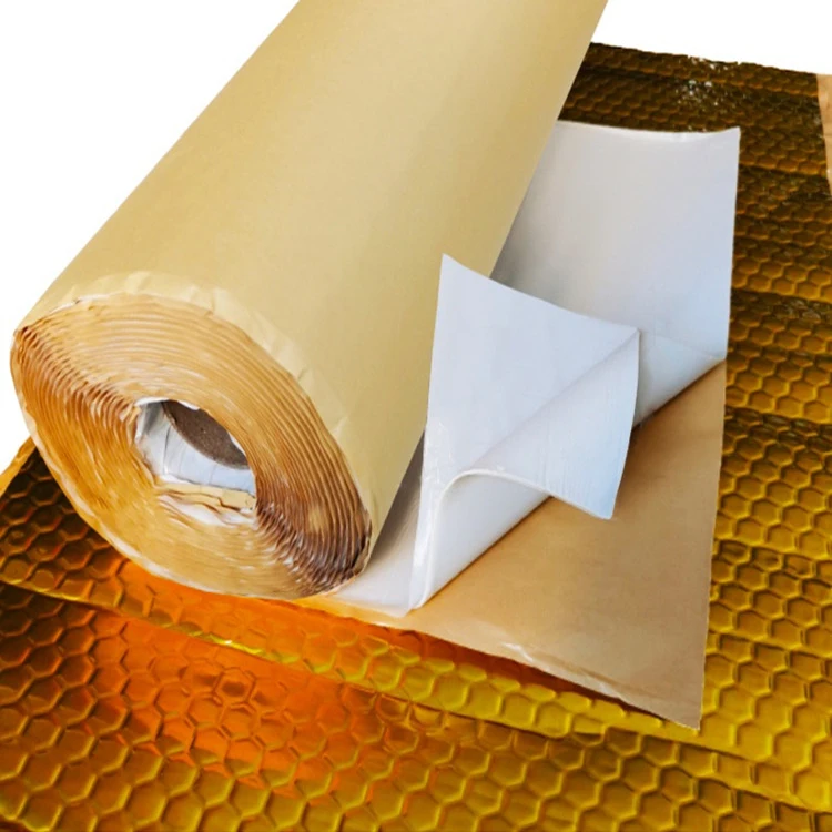 2.5mmx 60cmx6.2mSound Proof Sandwich Panel Sound Insulation Soundproof Damping Board for mobile,suv,car with 100um Aluminum Foil