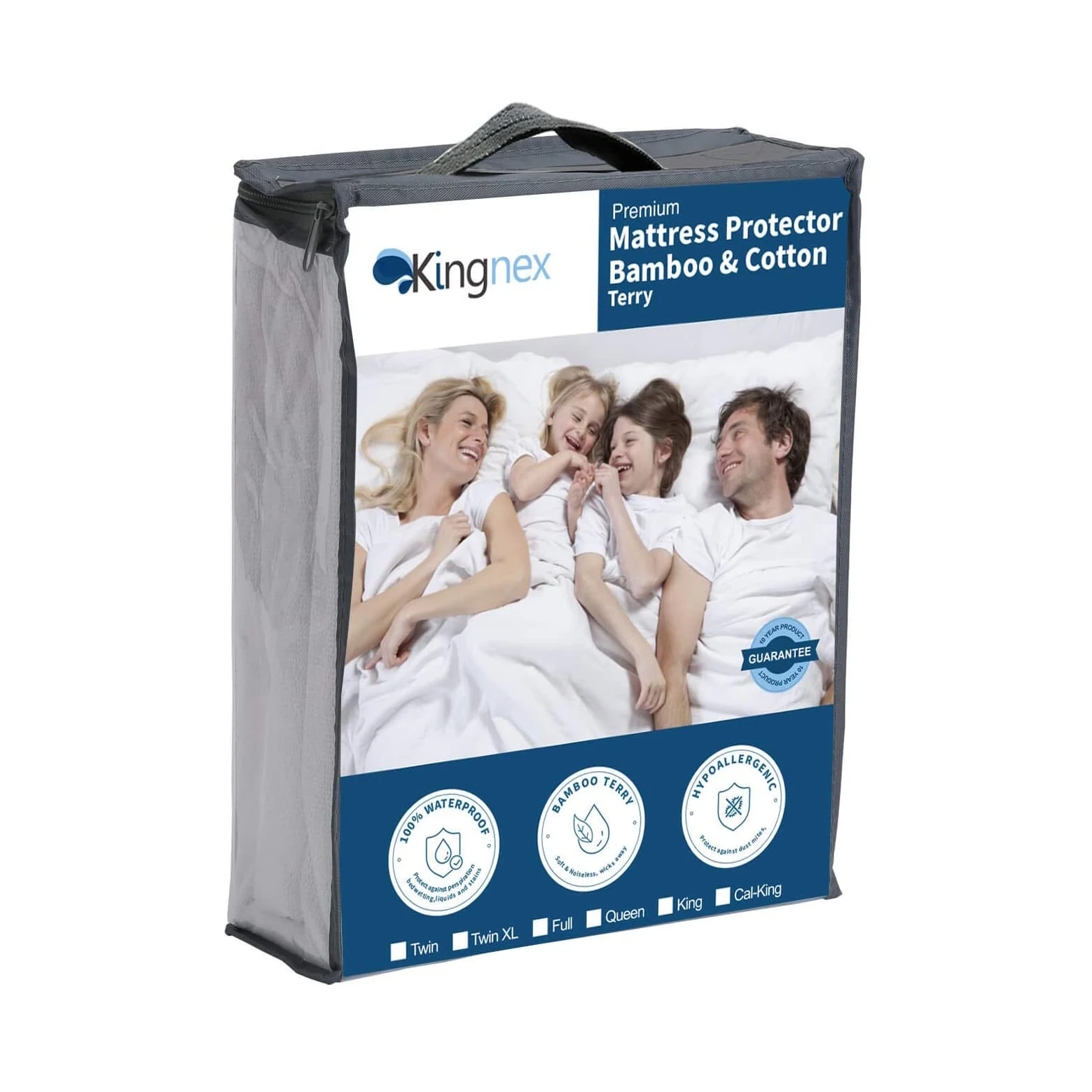 
Custom Amazon plastic bedding blanket packaging pvc quilt bag bed sheets waterproof zipper Mattress protector packing bags 