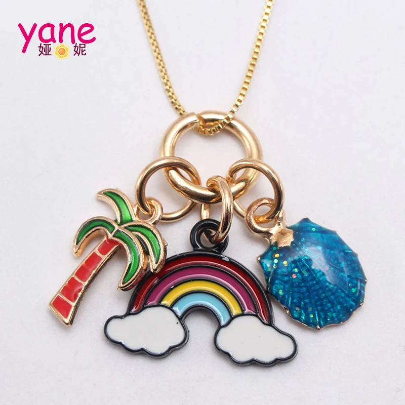 Rainbow shape necklace girls necklaces include bee daisy candy and ice