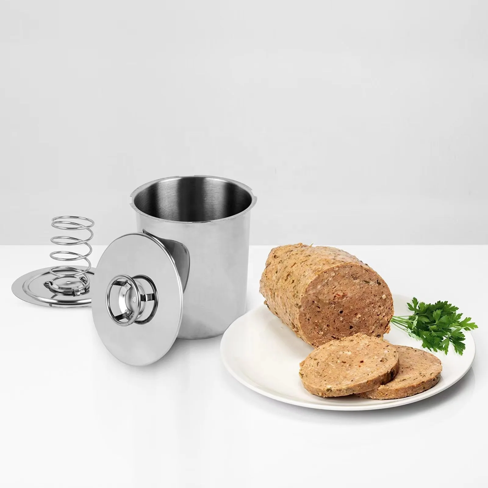 304 Meat Steamer Stainless Steel Ham Maker With Thermometer Kitchen Tools Pressure Meat Press Ham Tools