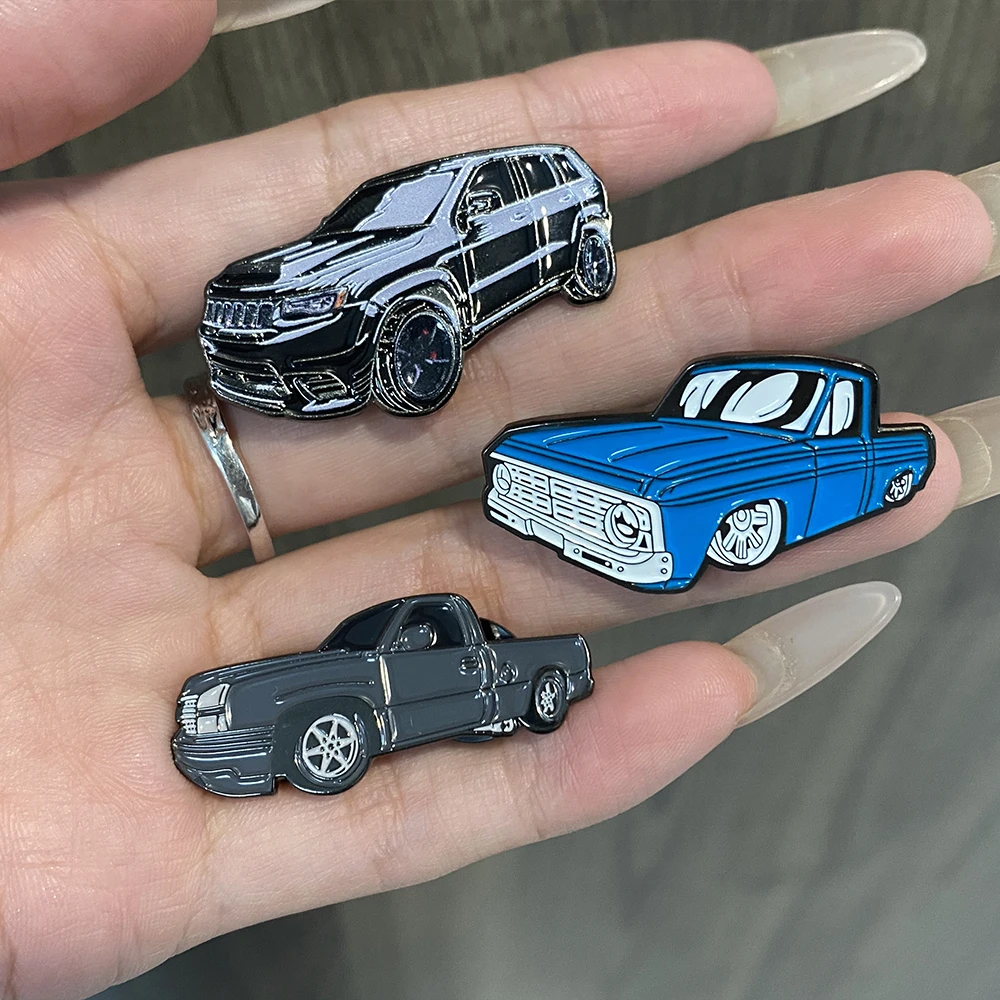 High Quality Personalized Metal Crafts Custom Logo Truck Car Pin Badge Soft Enamel Lapel Pin For Clothes